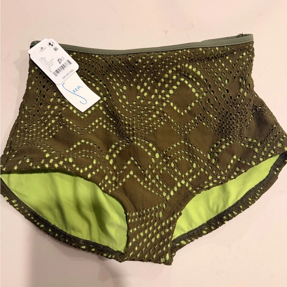 Seea Flor High-Waisted Bikini Bottoms size L - Picture 2 of 3